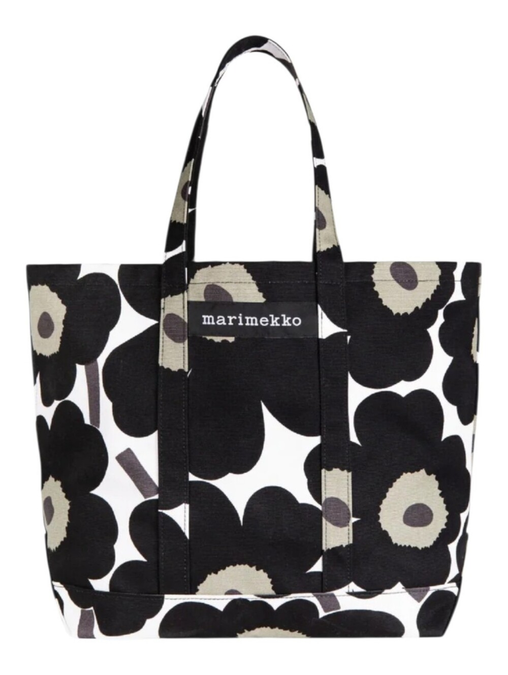 Marimekko Peruskassi Pieni Unikko Totebag Handbag Black NWT